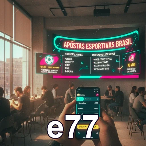 Tela do app oficial e77 com acesso direto no celular