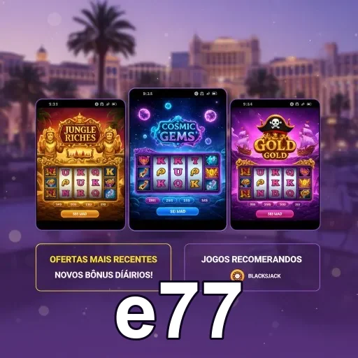 Tela do app e77 com instalação leve e login ágil