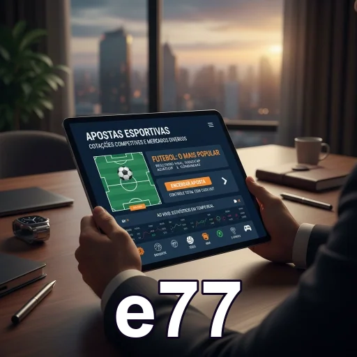 Tela de login e77 no celular com acesso mobile seguro